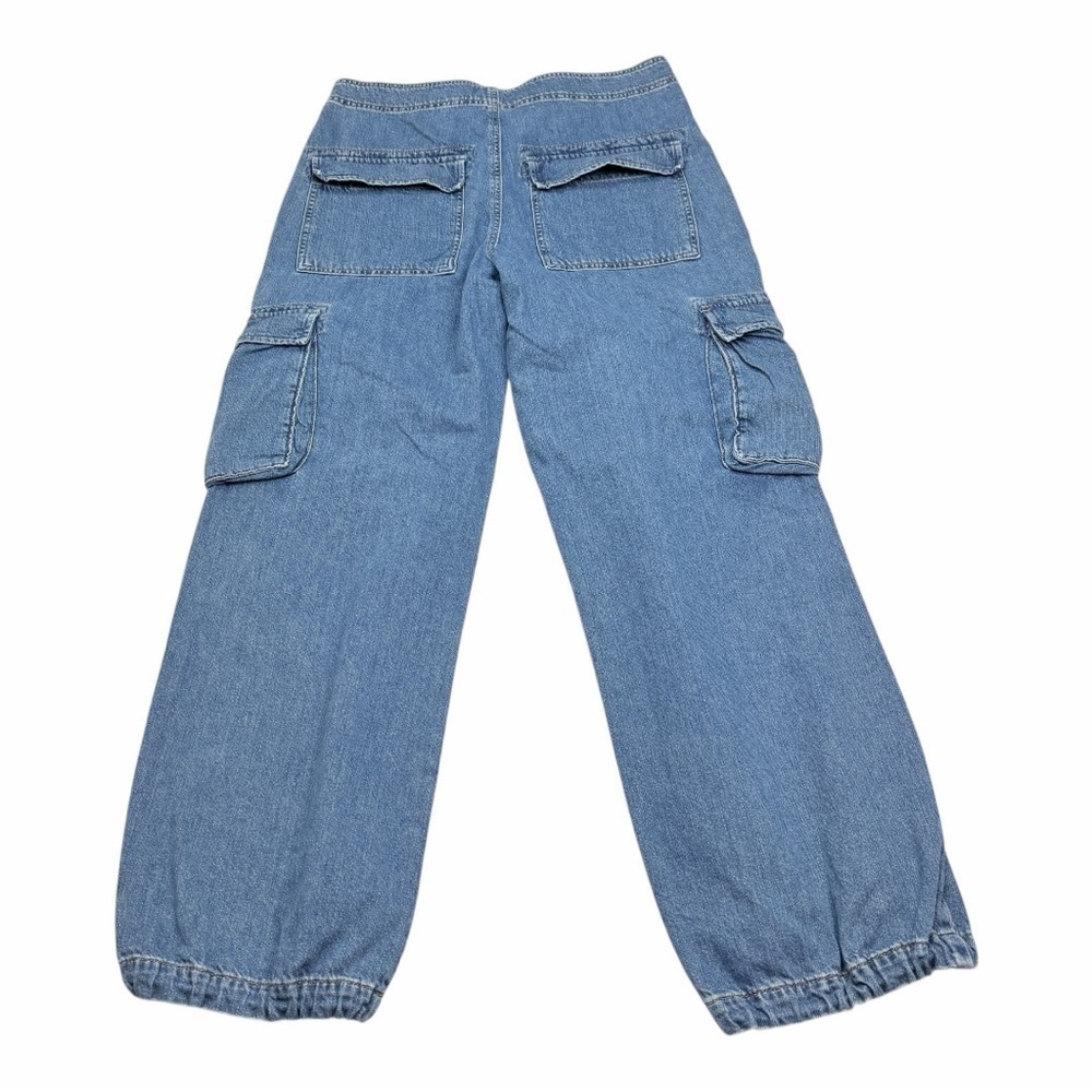 ASOS Blue Wide Leg Cargo Jeans - Picture 2 of 11